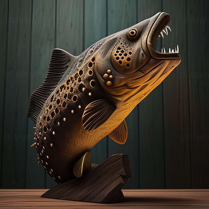 3D model Leopard catfish fish (STL)